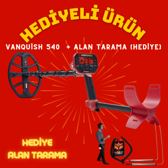 Minelab Vanquish 540 Dedektör + Hediye Pointer ürün görseli 1