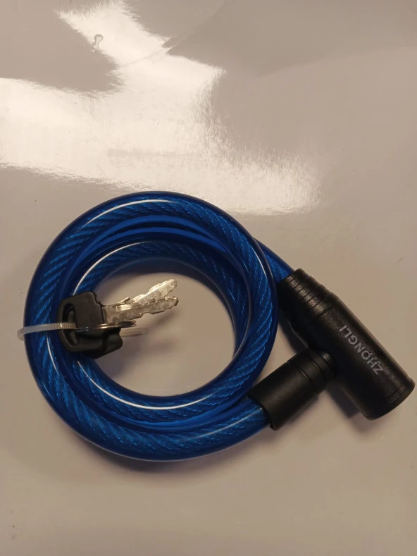 Bisiklet Kilidi 12x80 Anahtarlı Mavi ZL 84101-2101 ürün görseli 1