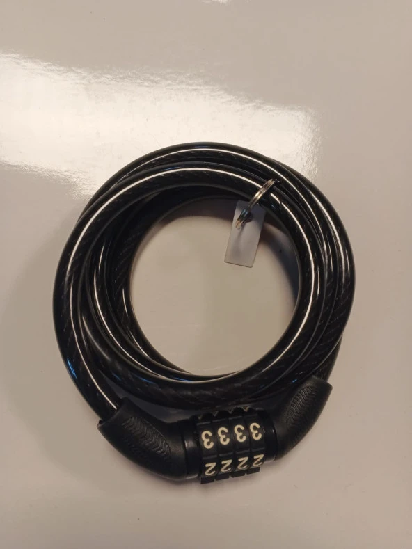 Bisiklet Kilidi 8x100 4 Şifreli Siyah ZL 87507 ürün görseli 1