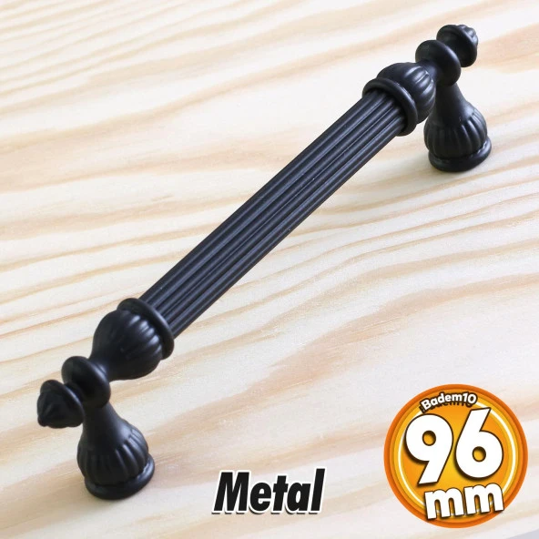 Şah Kulp Mobilya Mutfak Dolabı Çekmece Dolap Kulpları Kapak Kulpu Kulbu Siyah (96 MM-9.6 CM) Metal ürün görseli 1