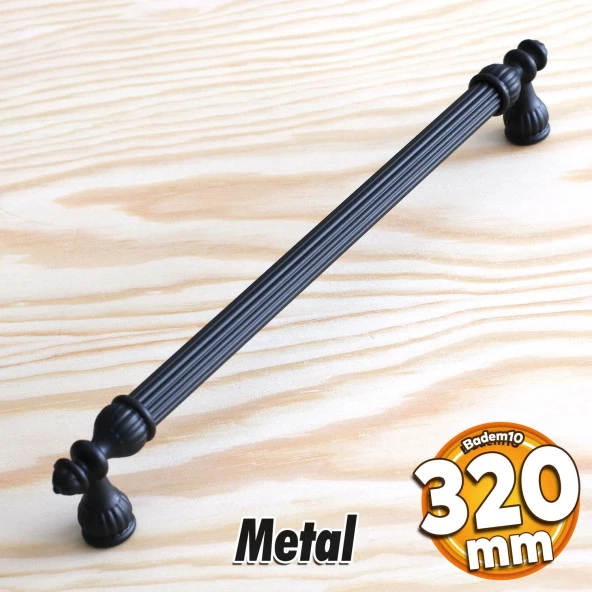 Şah Kulp Mobilya Mutfak Dolabı Çekmece Dolap Kulpları Kapak Kulpu Kulbu Siyah 320 Mm Metal ürün görseli 1