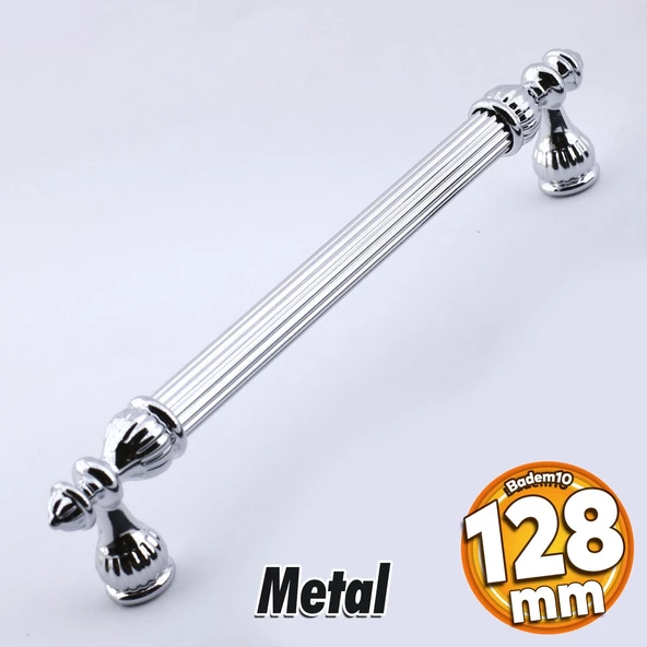 Şah Kulp Mobilya Mutfak Dolabı Çekmece Dolap Kulpları Kapak Kulpu Kulbu Krom Renk 128 mm Metal ürün görseli 1