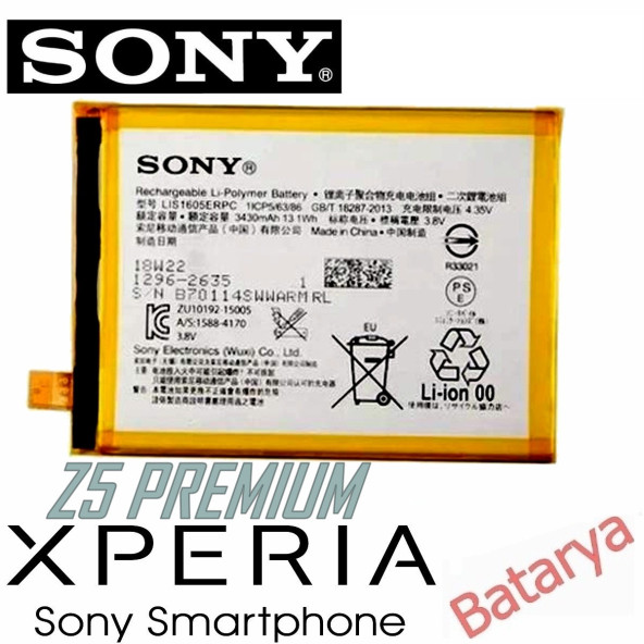Sony Xperia Z5 Premium Batarya Sony Xperia Z5 Plus LIS1605ERPC Uyumlu Yedek Batarya ürün görseli 1