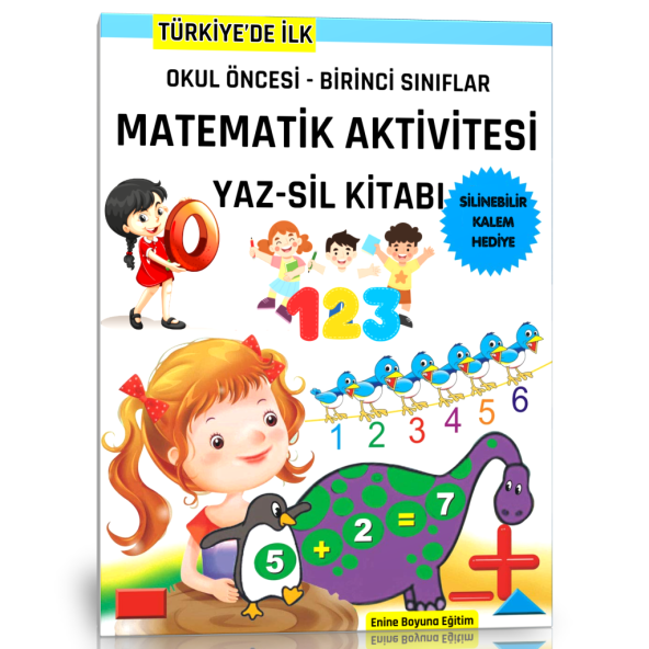 Okul Öncesi ve Birinci Sınıflar Matematik Aktivitesi YAZ-SİL Kitabı ürün görseli 1