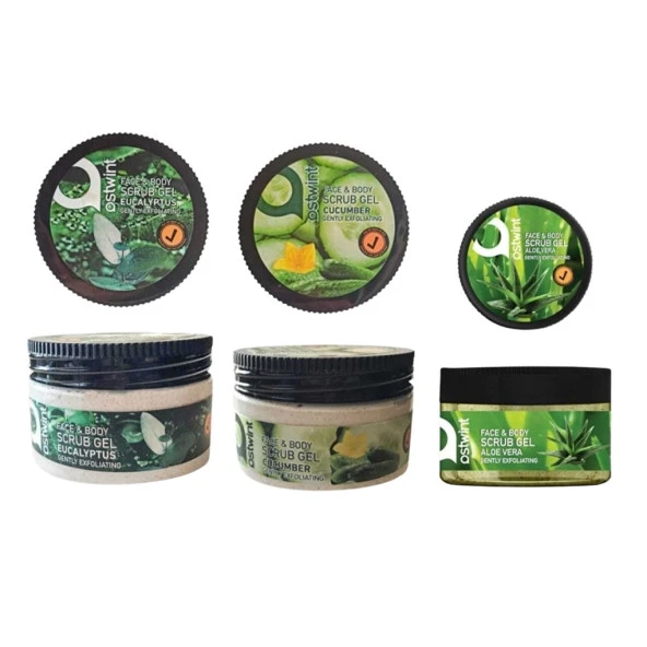Ostwint 3 Lü Peeling Maske Scrub 300 ml 3 Lü Set ürün görseli 1