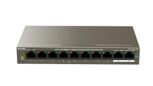 TENDA TEF1110P-8-102W 8P 10/100 PoE+2 ULINK SWITCH ürün görseli 1
