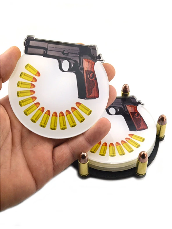 Bardak Altlığı Seti 4 lü - 14 Lü Tabanca - Resim 7