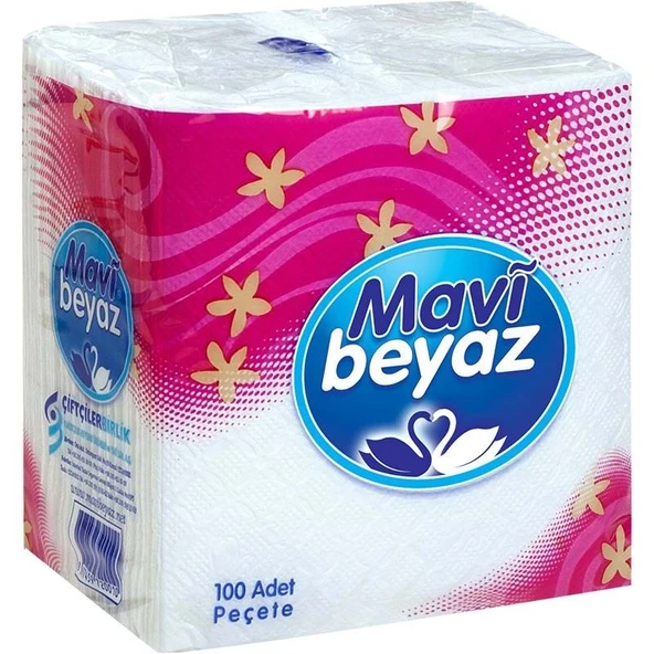 Mavi Beyaz Peçete 100 Adet (30*30CM) ürün görseli 1