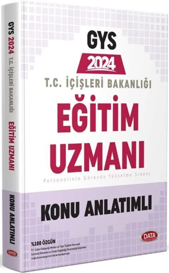 T.C. İçişleri Bakanlığı Eğitim Uzmanı GYS Hazırlık Kitabı Data Yayınları ürün görseli 1