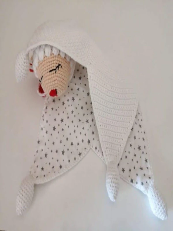 Uykucu Kuzu Uyku Arkadaşı Amigurumi Organik Oyuncak ürün görseli 1