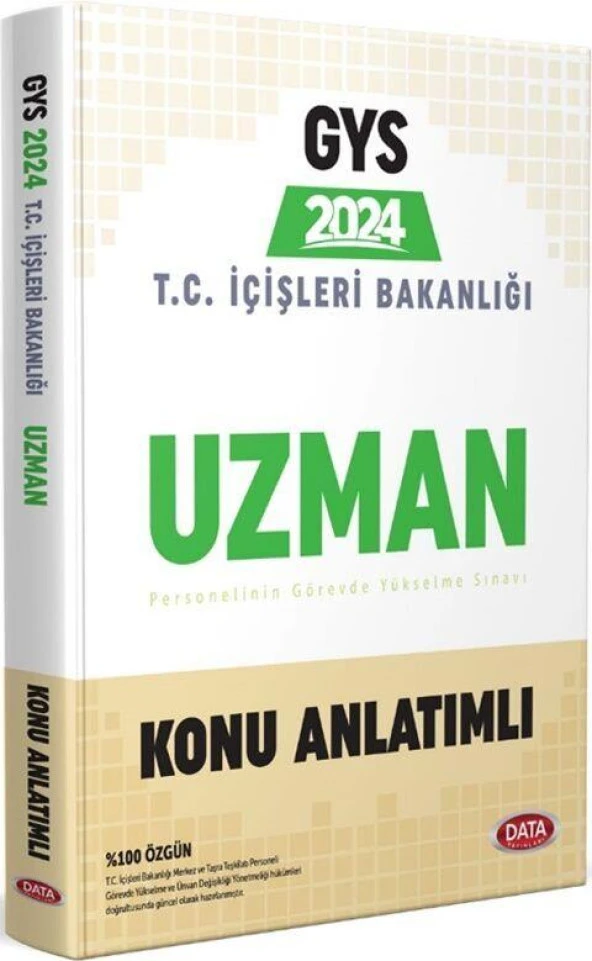 T.C. İçişleri Bakanlığı Uzman GYS Hazırlık Kitabı Data Yayınları ürün görseli 1
