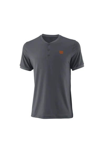 Wilson UWII Henley DK Gri Erkek Tenis T-Shirt wra762906 ürün görseli 1