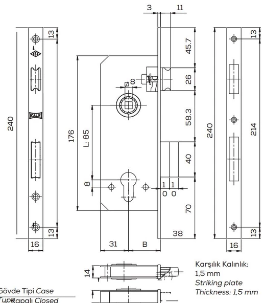 Kale 152 RP Standart Silindirli - Resim 2