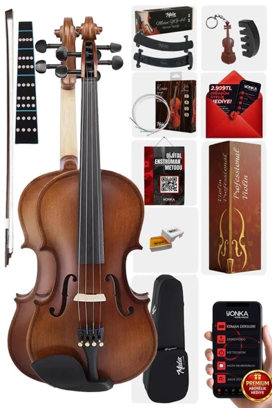 Rennes RV-403 Çocuk Kemanı Seti Kaliteli 3/4 Boy (10-13 Yaş Arası) ürün görseli 1