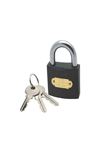 Tri-circle Gri Asma Kilit 32mm 2 Adet - Resim 2