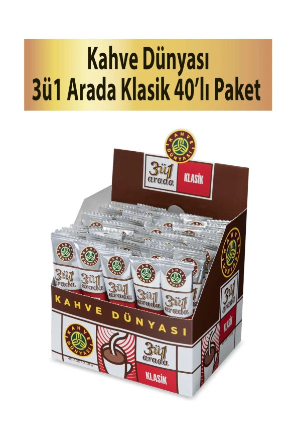 Kahve Dünyası 3ü1 Arada Klasik Kahve 40 x 18 gr ürün görseli 1