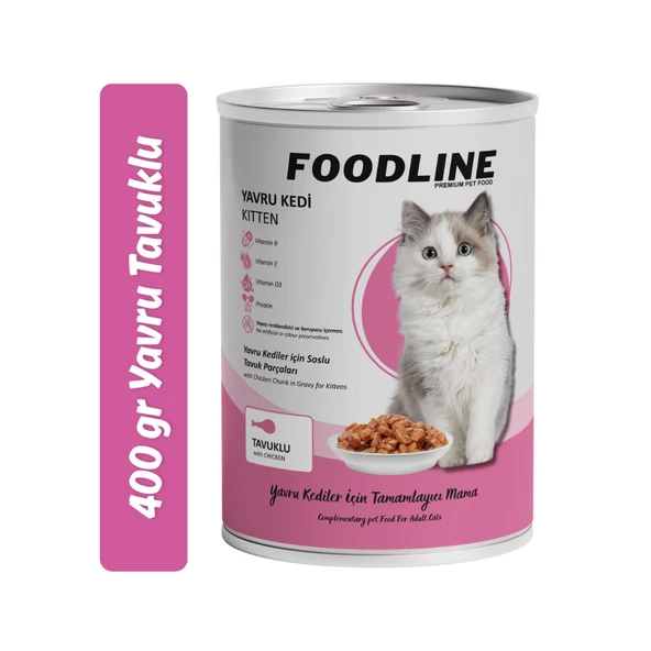 Foodline Tavuklu Yavru Kedi Konservesi 400 Gr ürün görseli 1