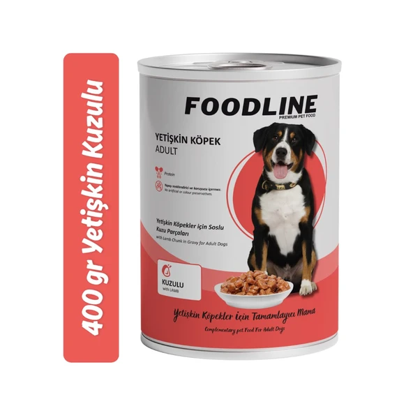 Foodline Kuzu Etli Yetişkin Köpek Konservesi 400 Gr ürün görseli 1