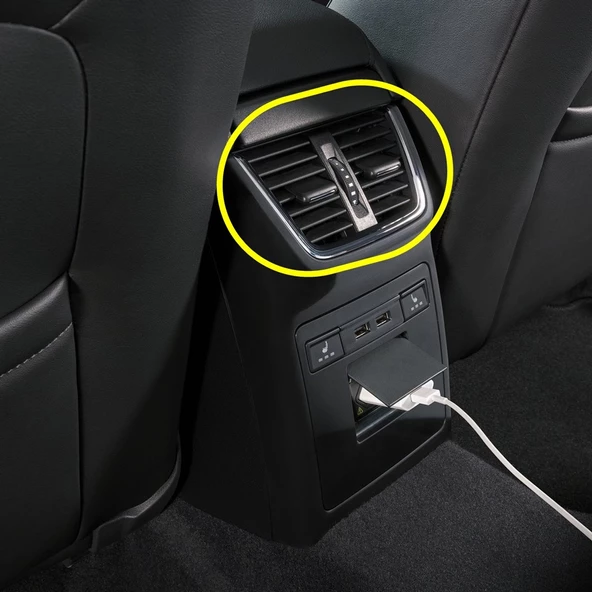 Skoda Octavia 2017-2020 Kolçak Arkası Havalandırma Izgarası 5E0819203C ürün görseli 1