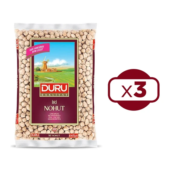 Duru İri Nohut 1000 gr 3 lü - Resim 2