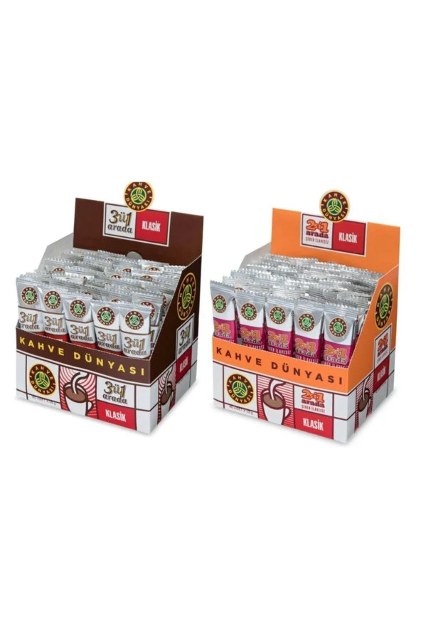 Kahve Dünyası 3ü1 Arada Klasik Kahve 40 x 18 gr ve 2 si 1 Arada Klasik Kahve 40 x 12 gr ürün görseli 1