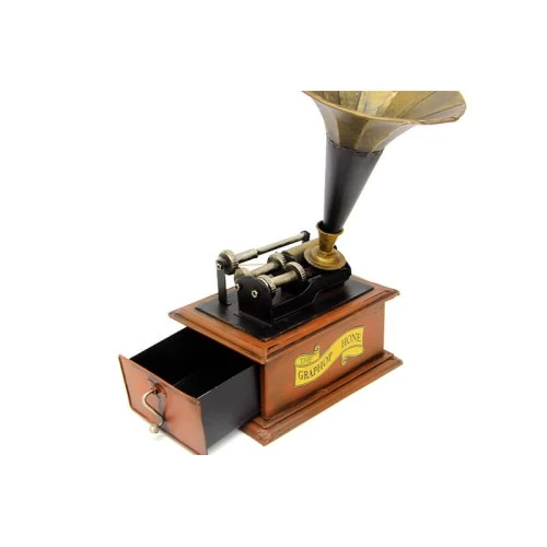 Periboia Dekoratif Gramofon Kutu - Resim 2