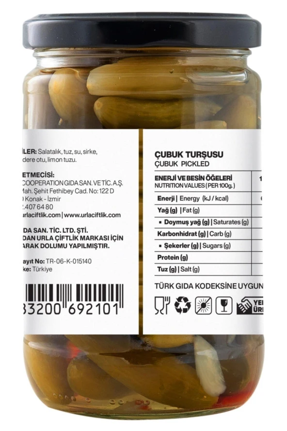 Urla Çiftlik Ev Yapımı Çubuk Turşu - Resim 2
