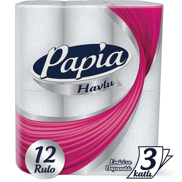 Papia kağıt Havlu 12 Li Pk (3 Katlı) Klasik ürün görseli 1