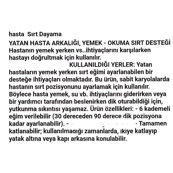 HASTA SIRT DAYANAĞI - Resim 3