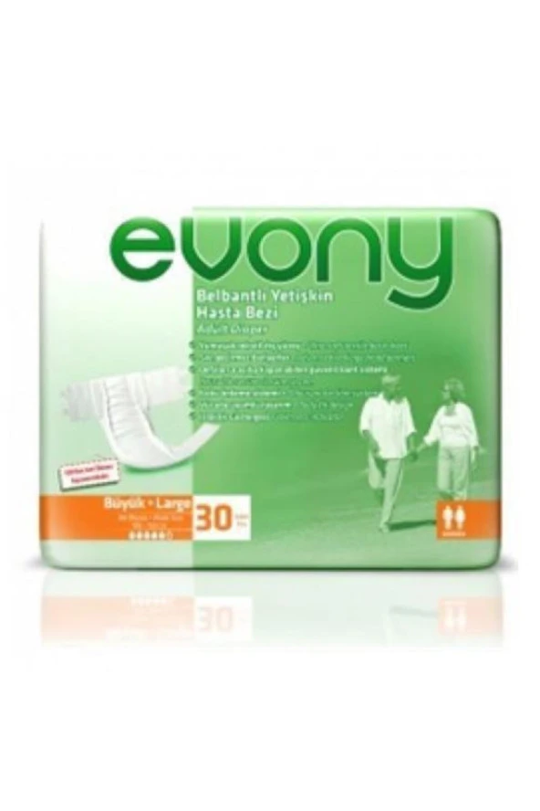Evony Belbantlı Yetişkin Hasta Bezi Large 30'lu Paket ürün görseli 1