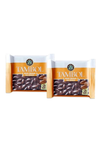 Kahve Dünyası Tambol Sütlü Bademli Çikolata77 gr x 2 Adet ürün görseli 1