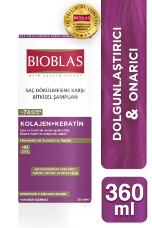 Bioblas Collagen Keratin Şampuan 360 ml ürün görseli 1