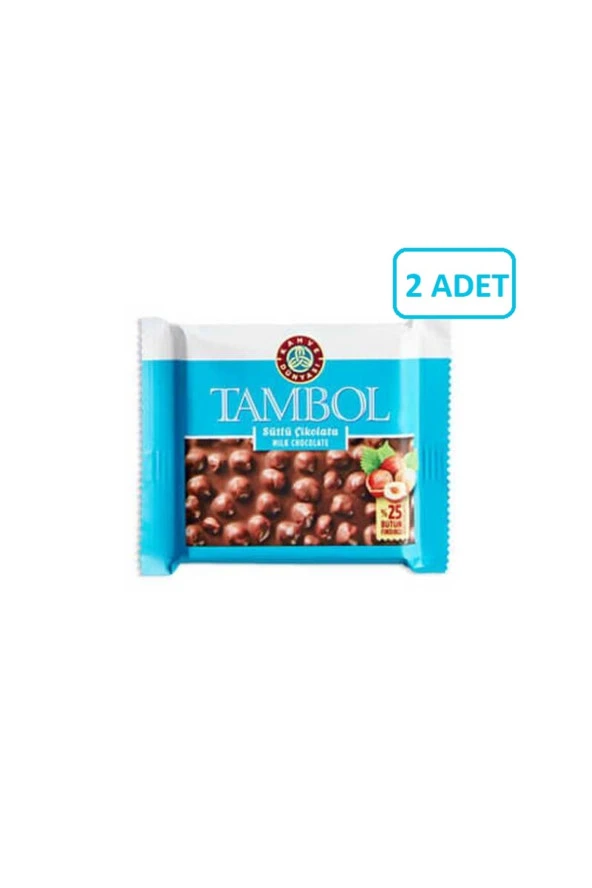 Kahve Dünyası Tambol Sütlü Fındıklı Çikolata 77 gr x 2 Adet ürün görseli 1
