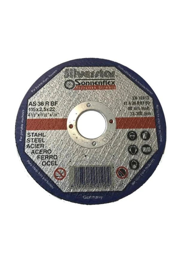 115x2.5x22.23mm Kesme Taşı 25 Adet ürün görseli 1
