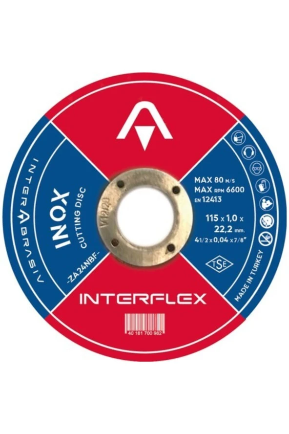 Interflex Inox Kesici Disk 115x1.0x22.23 mm 50 Adet ürün görseli 1