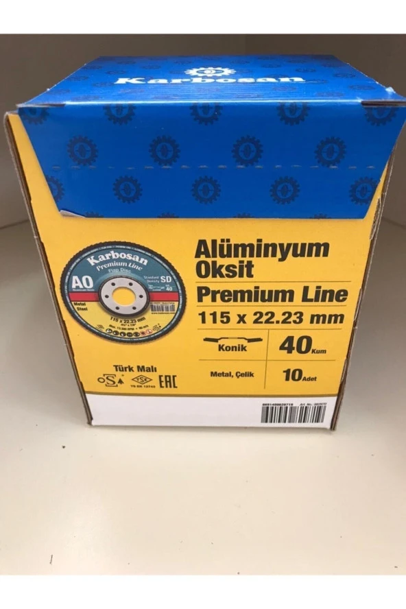 Karbosan Ao Flap Disk 115x22,23mm -40 Kum Konik - (10 Lu) ürün görseli 1