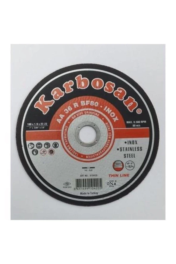 Karbosan Inox Kesici 180x1,9x22,23 Mm ürün görseli 1