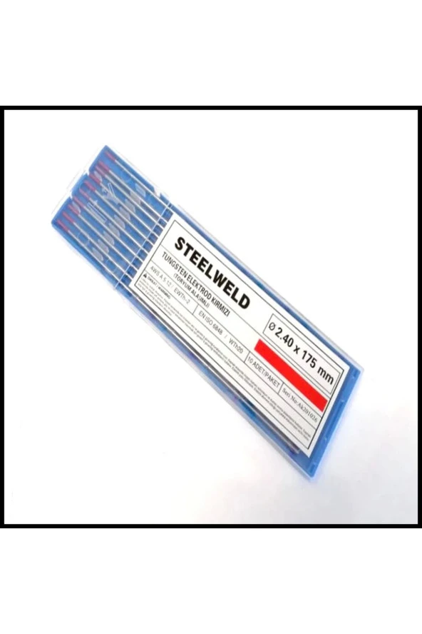 Steelweld Kırmızı Tungsten Argon Iğnesi 2,00mm (10'LU PAKET) ürün görseli 1