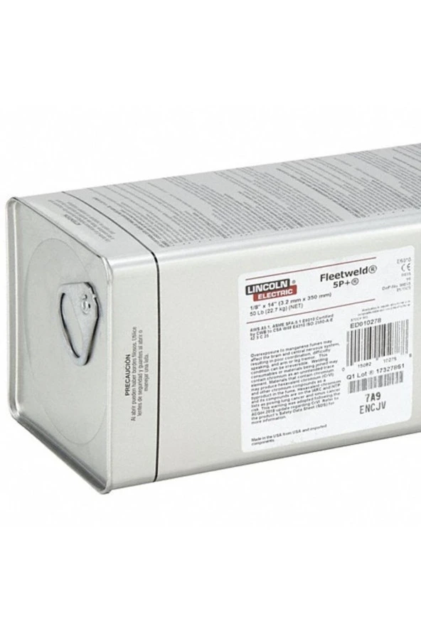 Lincoln Electric Fleetweld 5p+ 6010 Kalite 3,20mm Selülozik Elektrot 22,68 Kg Teneke ürün görseli 1