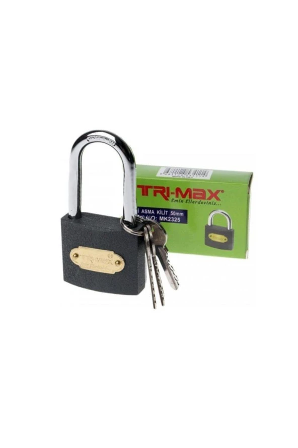 Tri-max Gri Döküm Uzun Asma Kilit 25 Mm ürün görseli 1