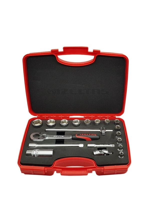 İzeltaş 3/8'' Altı Köşe Lokma Anahtar Takımı 19 Parça Mm ürün görseli 1