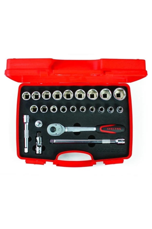 İzeltaş 1/2" Altı Köşe Lokma Anahtar Takımı 24 Parça-1113002024 ürün görseli 1