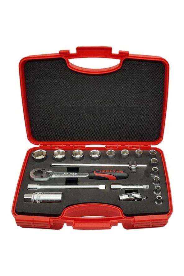 İZELTAŞ 3/8'' ALTI KÖŞE LOKMA TAKIMI 19 PARÇA ürün görseli 1