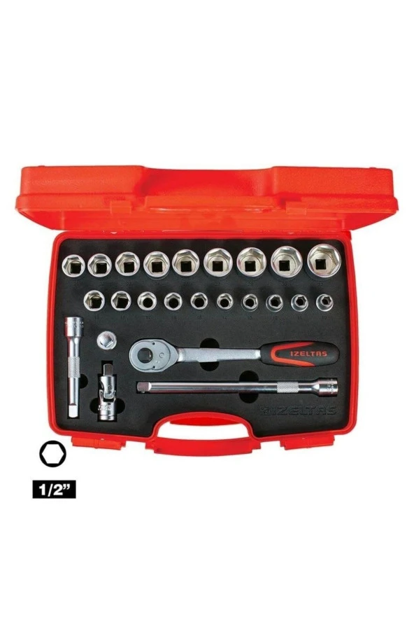 İzeltaş 1/2" Altı Köşe Lokma Takımı 24 Parça. ürün görseli 1