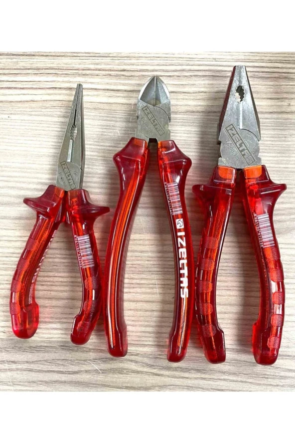 İzeltaş Pense Kraft 180 Mm Yan Keski Kraft 160 Mm Kargaburun 160mm 3'lü Set ürün görseli 1