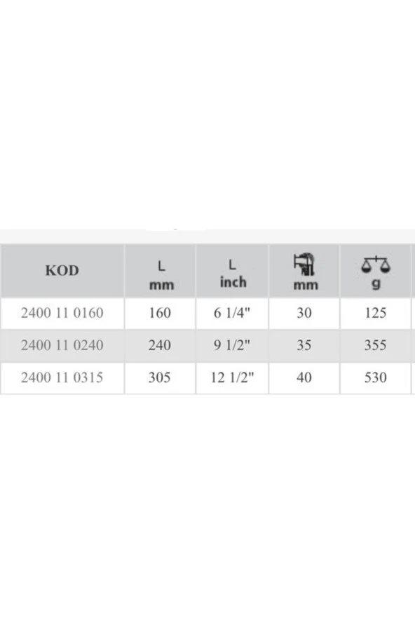 İzeltaş Fort Pense Üniversal 240 mm - Resim 2