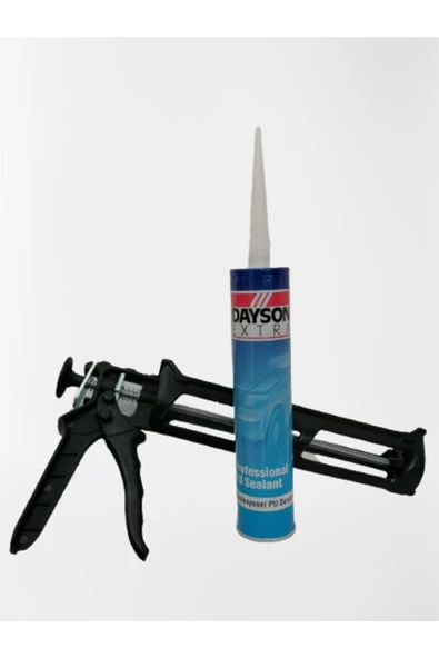 DAYSON Pu Mastik Silikon Yapıştırıcı 280ml Beyaz+silikon Tabancası ürün görseli 1