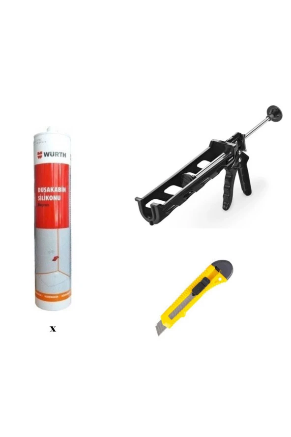 Würth Duşakabin Silikonu Beyaz 310 ml SET ürün görseli 1