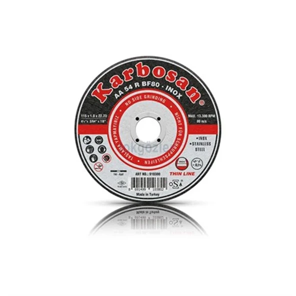 Karbosan İnox 115x1 Taş ( 1 Kutu 25 Adet ) ürün görseli 1