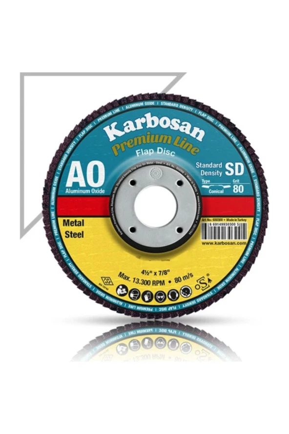 Karbosan Metal Zımpara Flap Disk 115x40 Kum 5 Adet ürün görseli 1